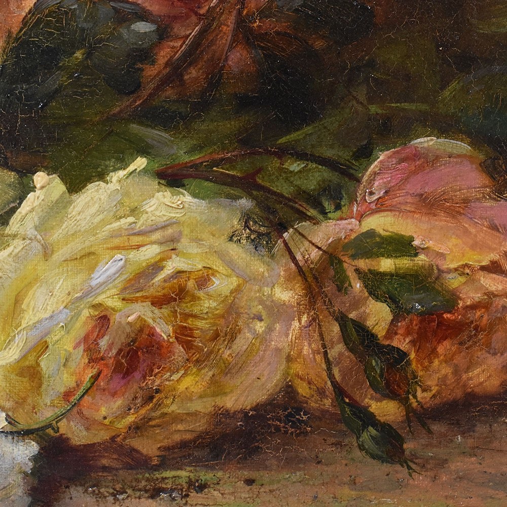 QF588 1 antique rose oil painting of flowers still life XIX.jpg